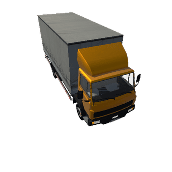 Cargo Truck With Interior_Yellow